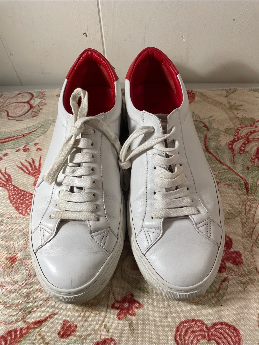 Givenchy White Red Trainers Leather Sneakers